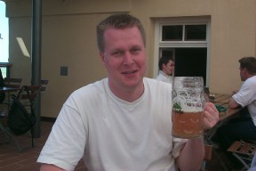 That's me, Armin, enjoying a Mass of Weissbier
