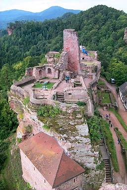 Looking down from the highest remaining tower Looking down from the highest remaining tower