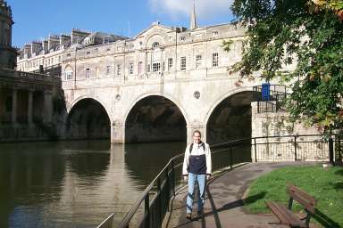 Imke in front of Pulteney Bridge