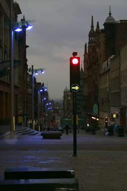 Buchanan Street after an evening shower Picture of a street in the evening light, slightly wet after a rain shower