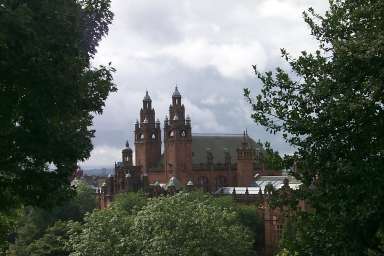 Kelvingrove from Glasgow University Picture of a view over a large museum building