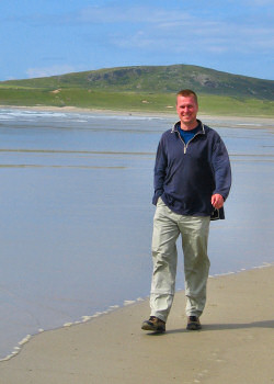 Picture of Armin on the beach in Machir Bay