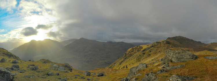 Picture of a panoramic view over Ben Vane, Glen Sloy and Ben Vorlich