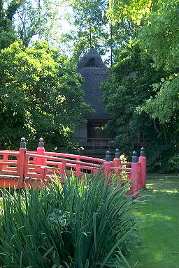 The Nikko Bridge with the Japanese Tea House
